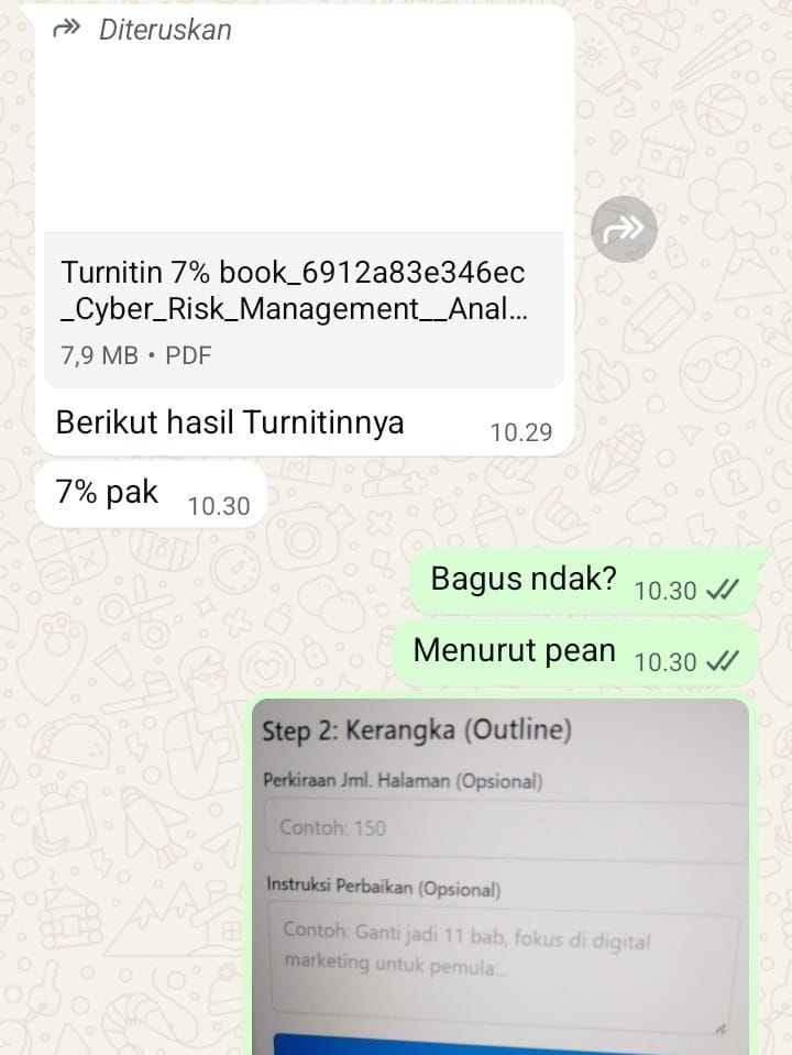 Hasil Turnitin 7% buku karya pengguna FastBook