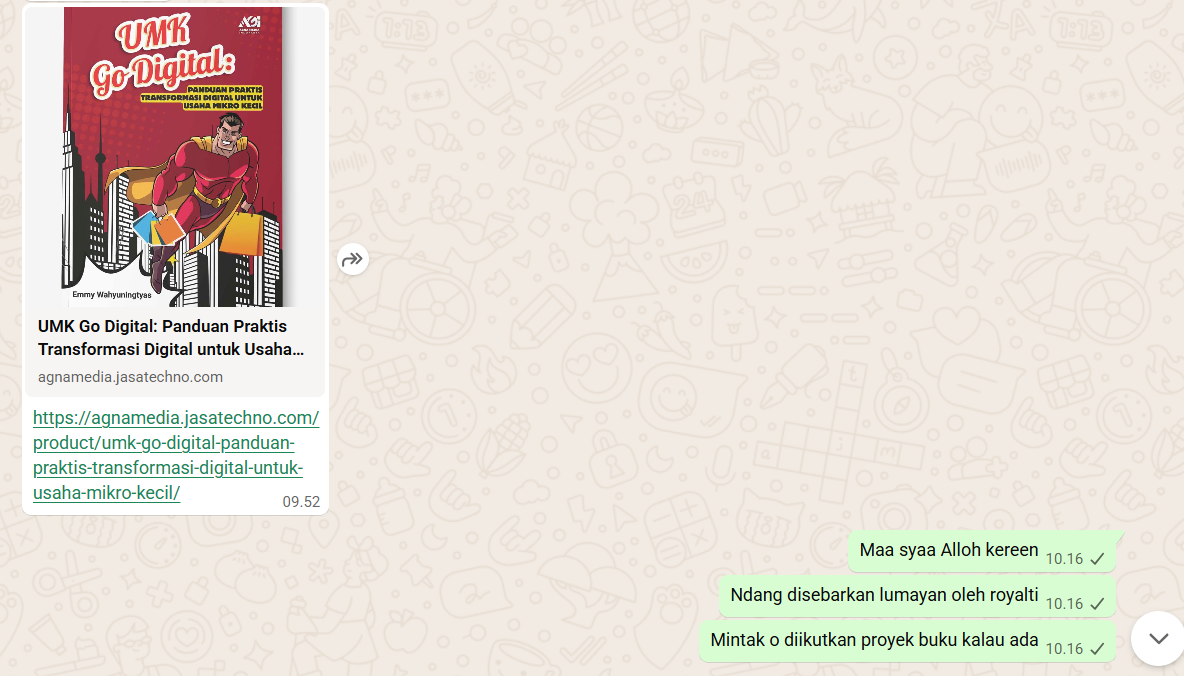 Buku UMK Go Digital karya Emmy Wahyuningtyas berhasil terbit